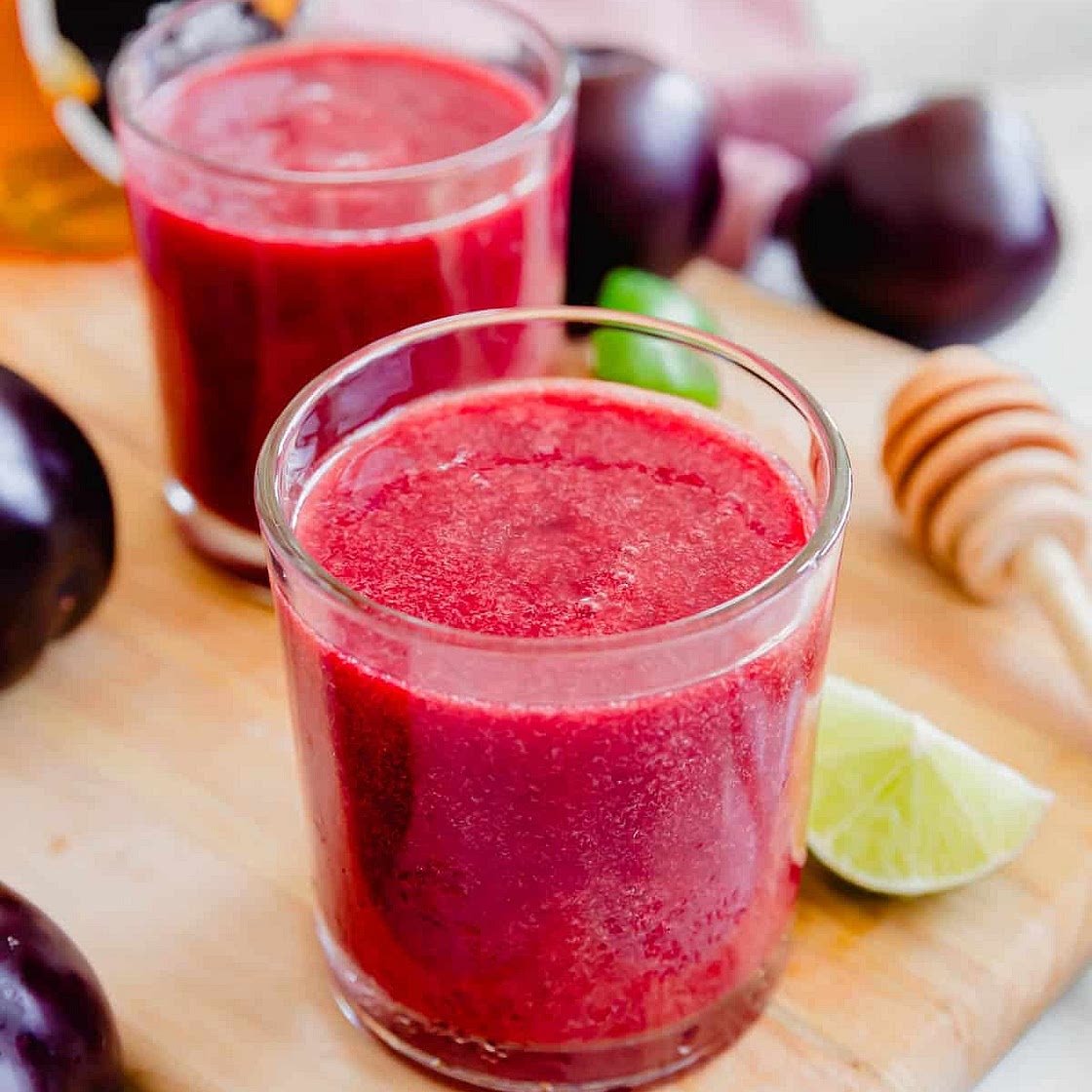 Plum, Cherry, and Cinnamon Smoothie
