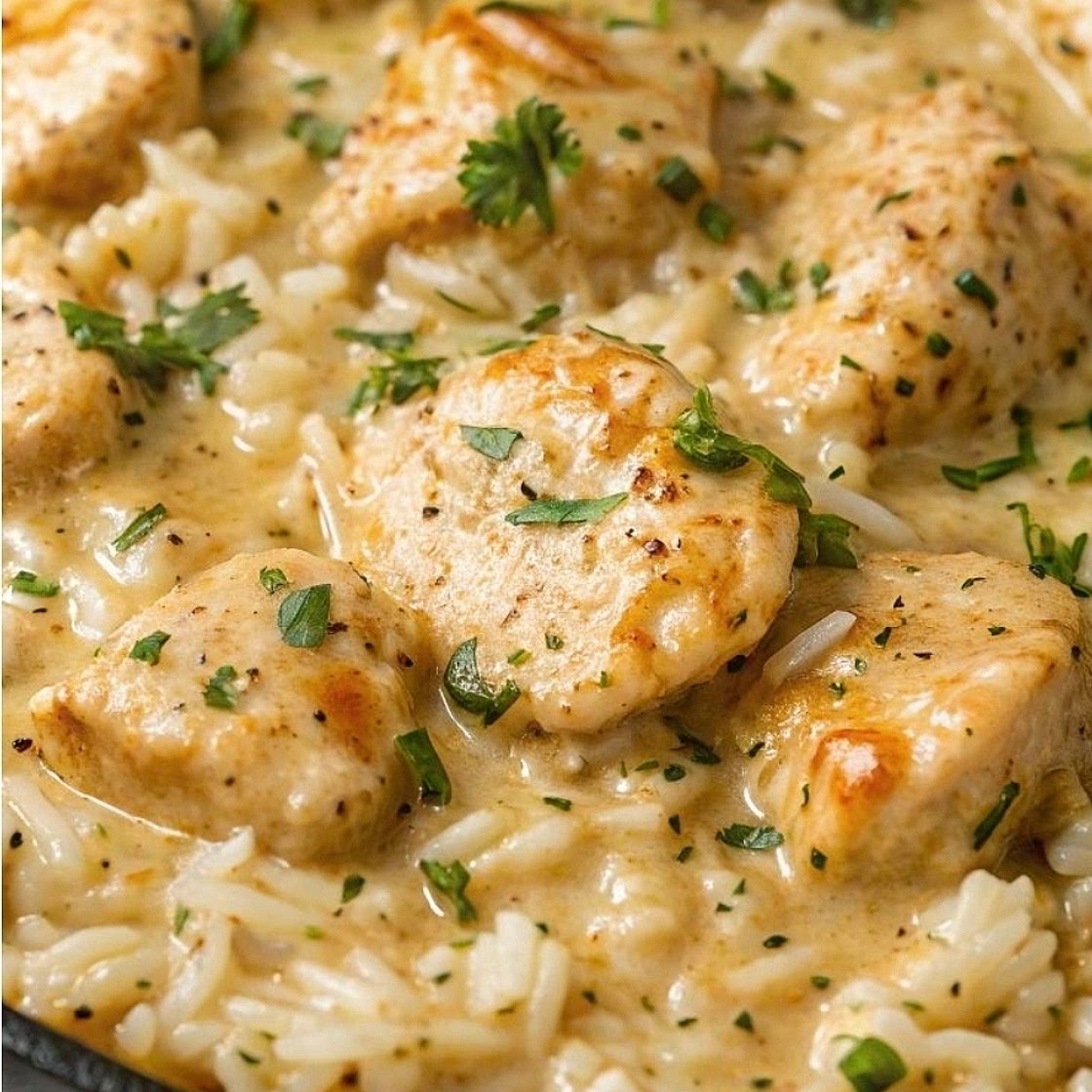 Creamy Herb chicken & Basmati Rice