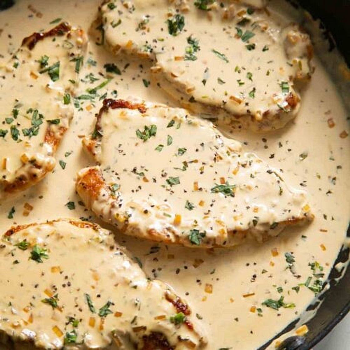 Mustard pork chops