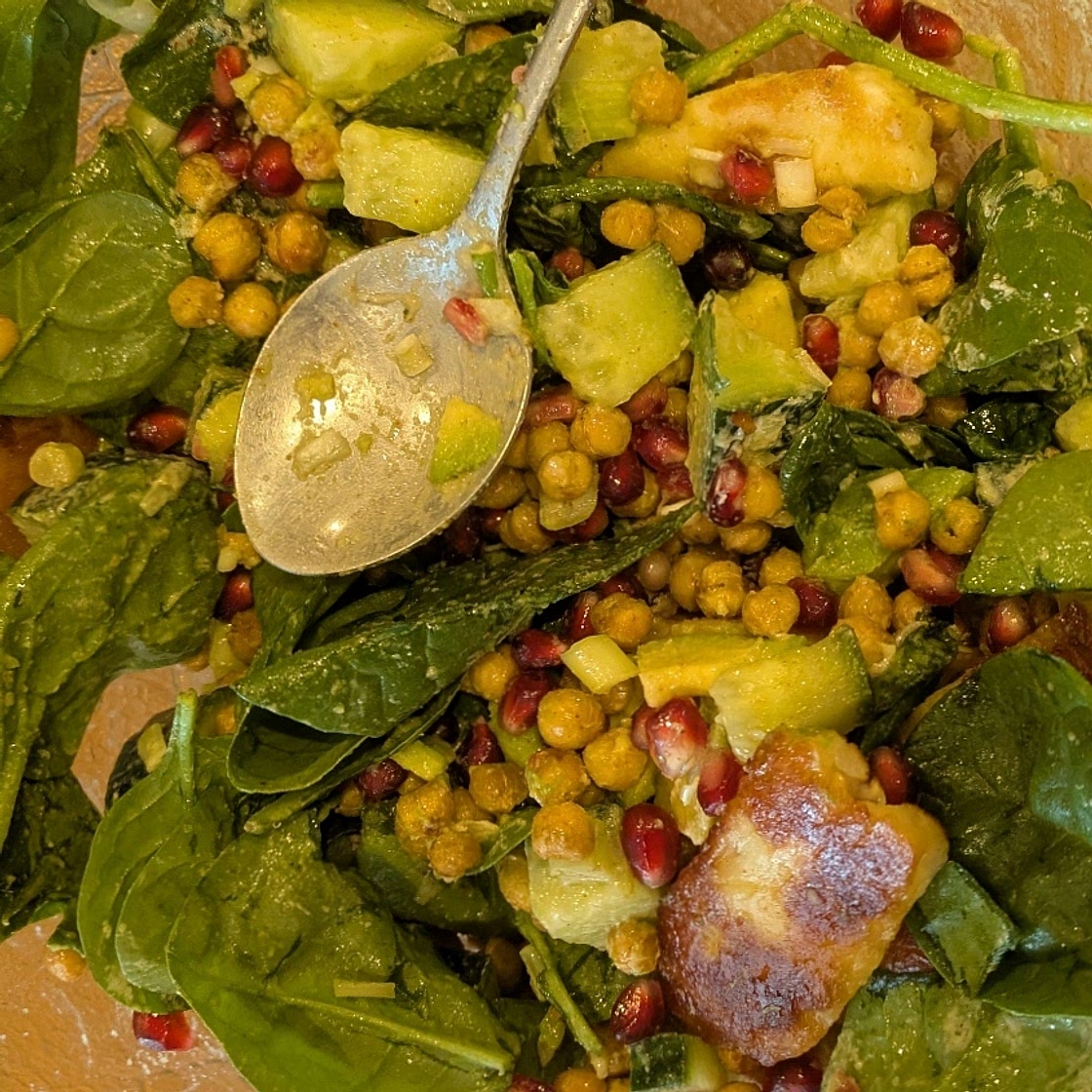 Crispy Chickpea and Hot Honey Salad