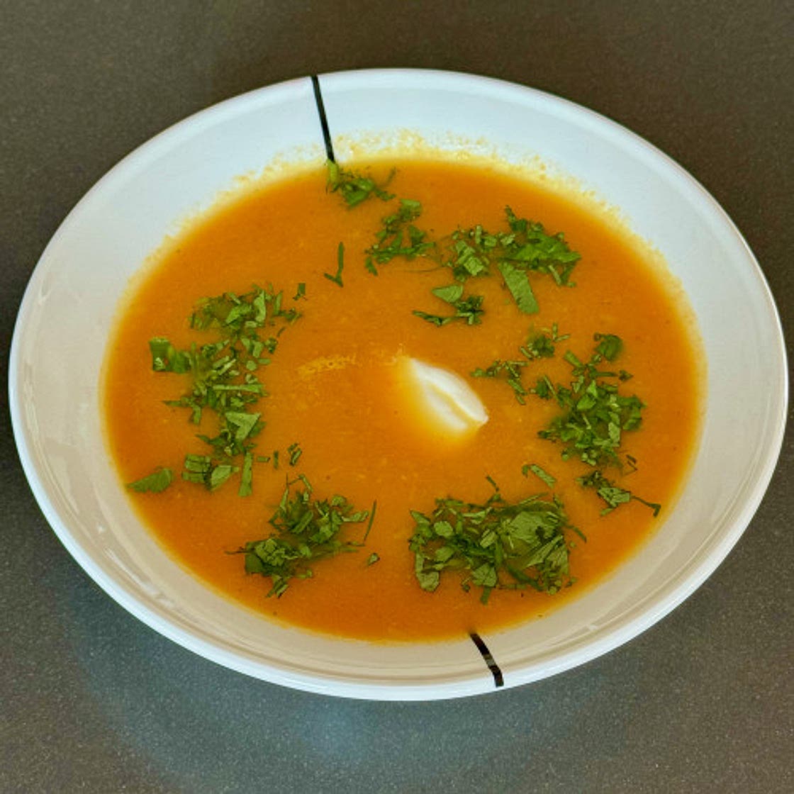 Carrot orange ginger soup