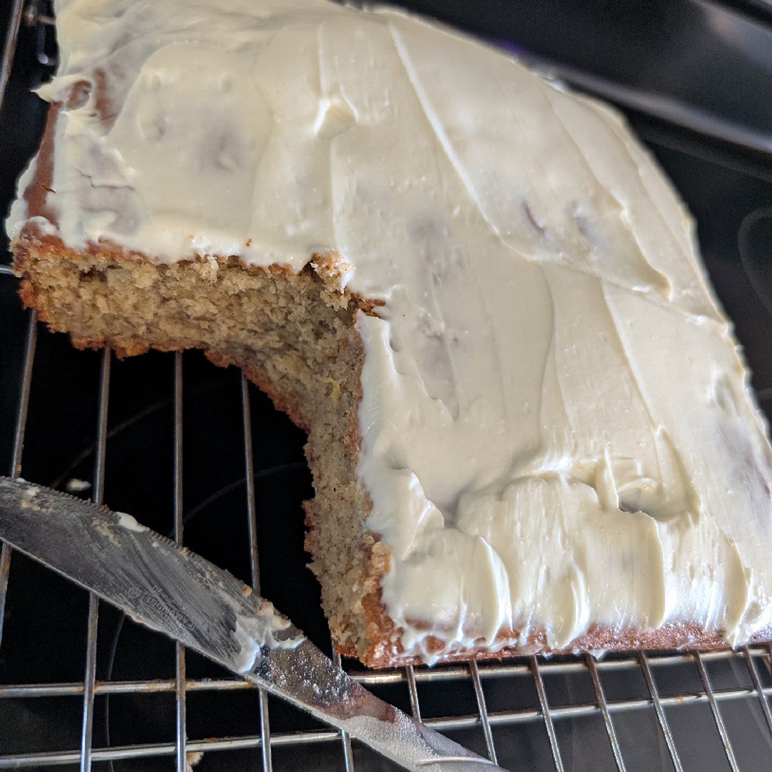 Banana Cake with Cream Cheese Frosting Recipe