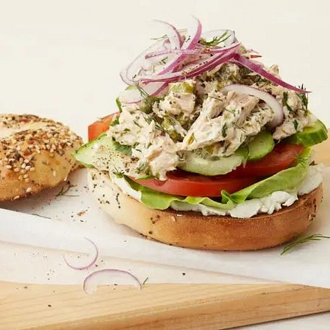 Tuna bagel