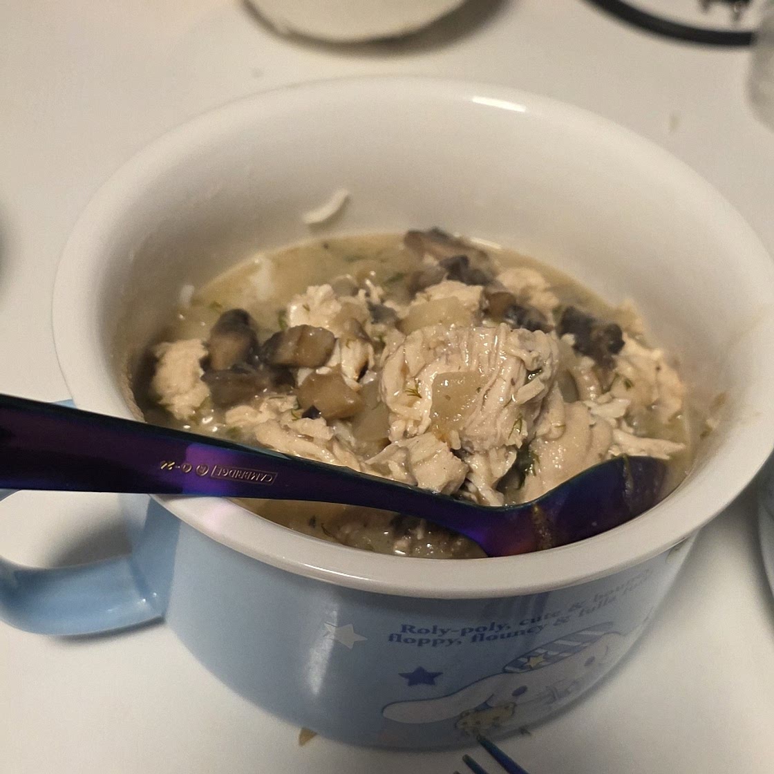 Chicken and Mushrooms in Creamy Dill Sauce