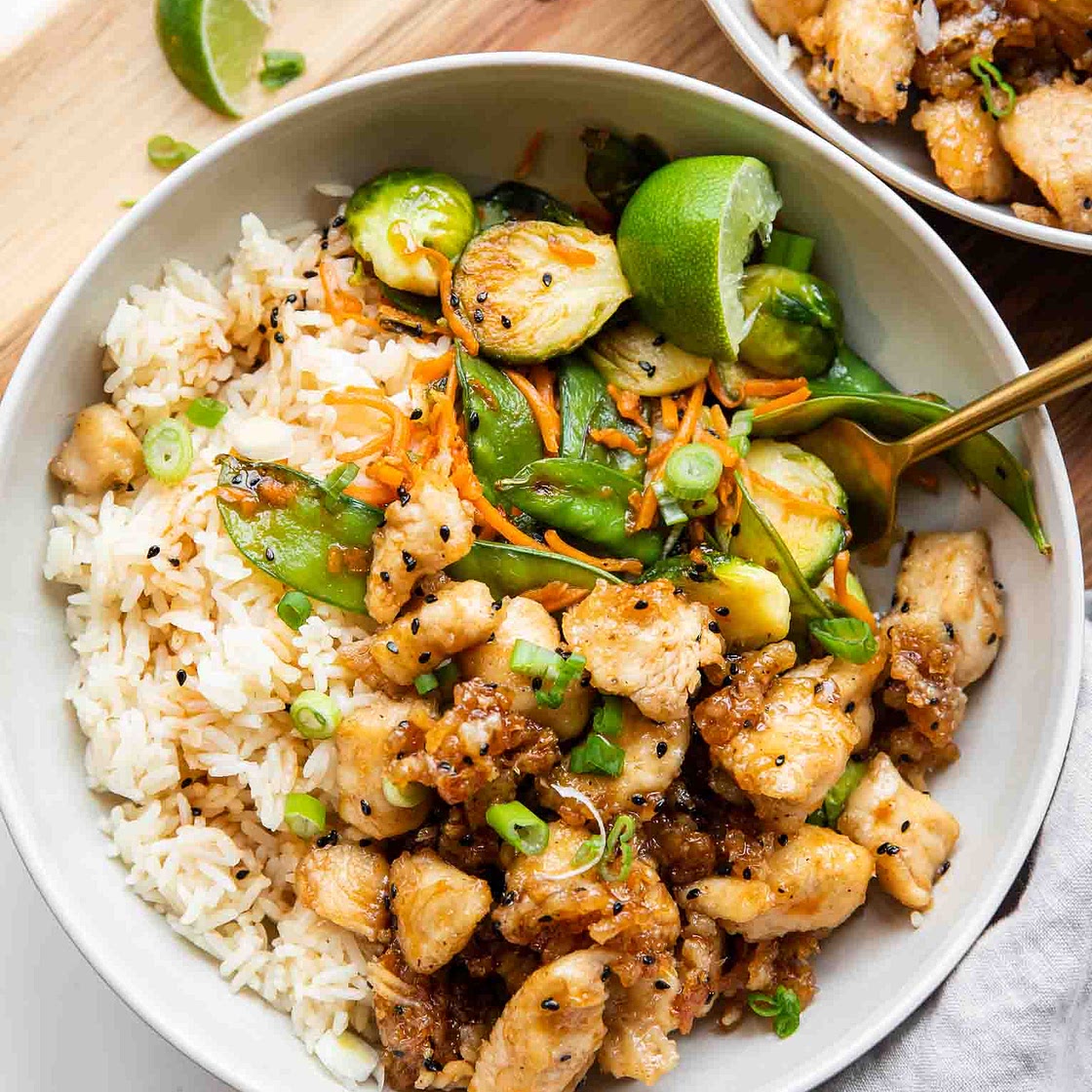 Honey Sesame Chicken Meal Prep Bowls