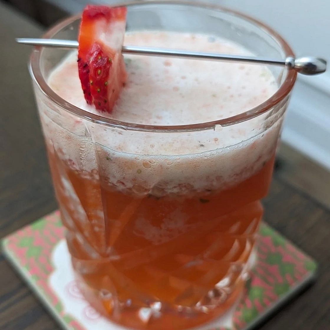 Strawberry Basil Bourbon Lemonade