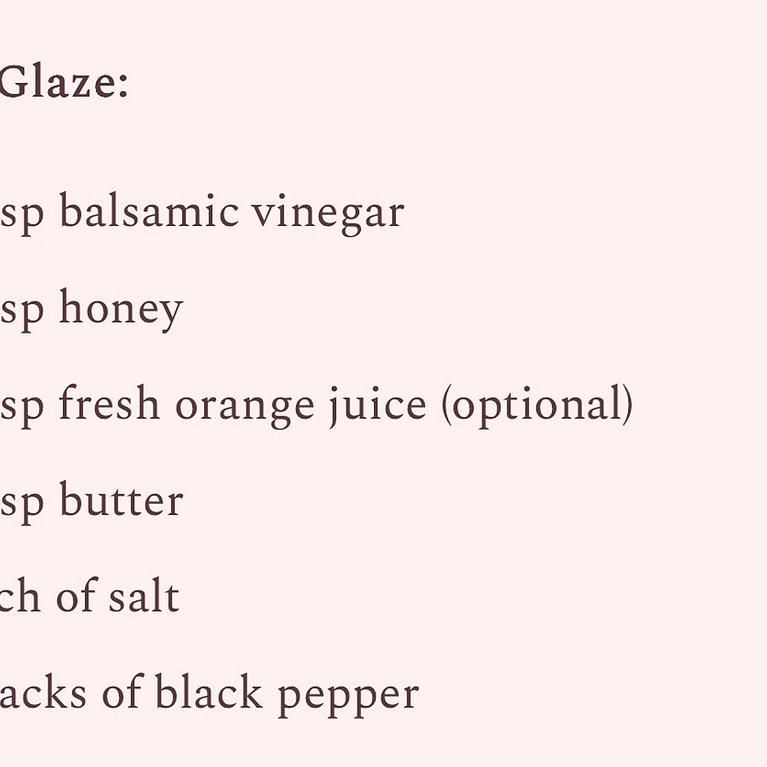 Honey balsamic chicken 