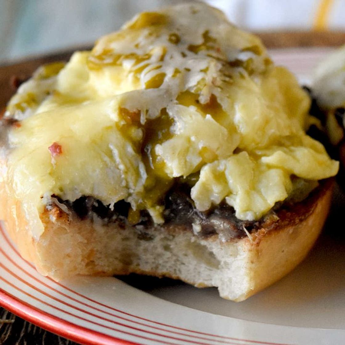 Egg and Green Chile Molletes