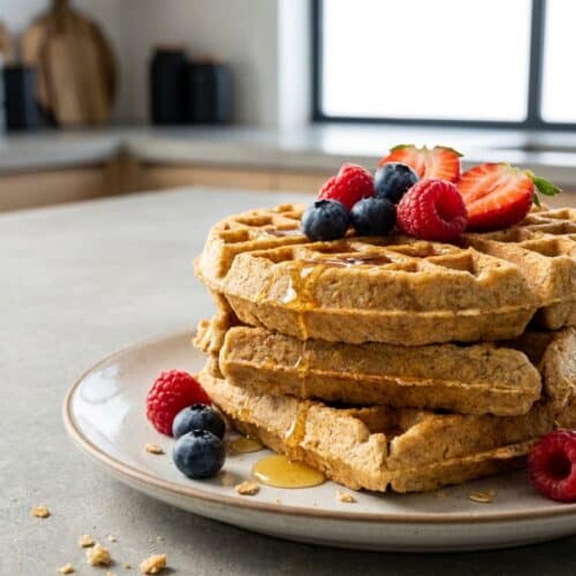 Recettes gaufres healthy​ moelleuses à tomber {prêtes en 5 min}
