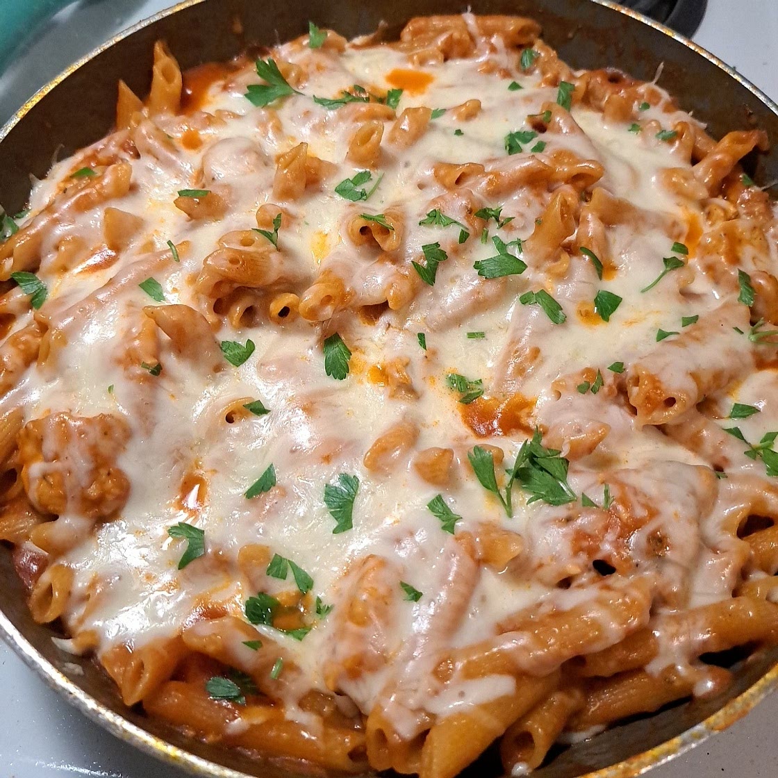 One Pot Chicken Parmesan Pasta