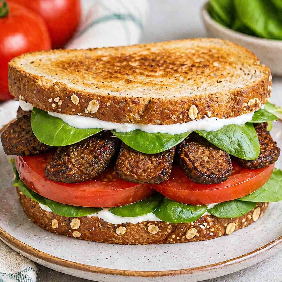 Smoked Tempeh Sandwich | TLT