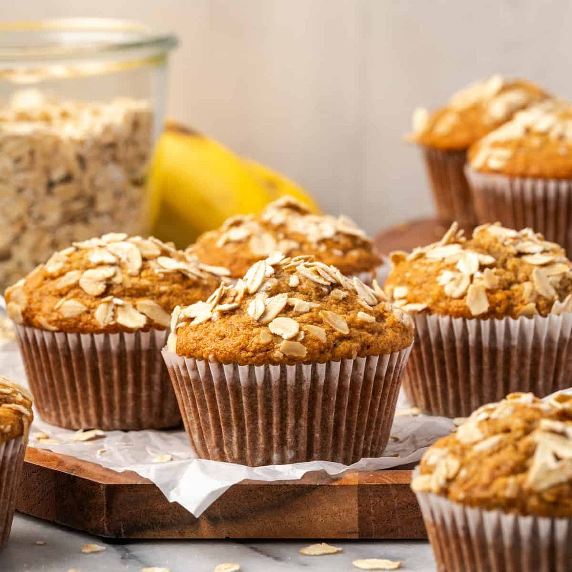 Oat Flour Banana Muffins