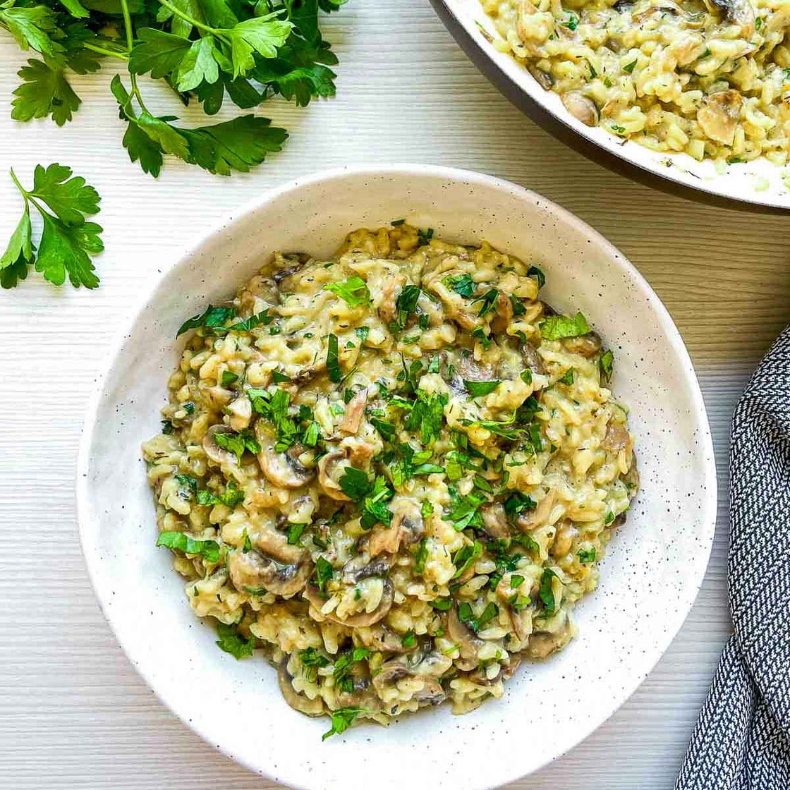 One Pot Mushroom and Herb Rice