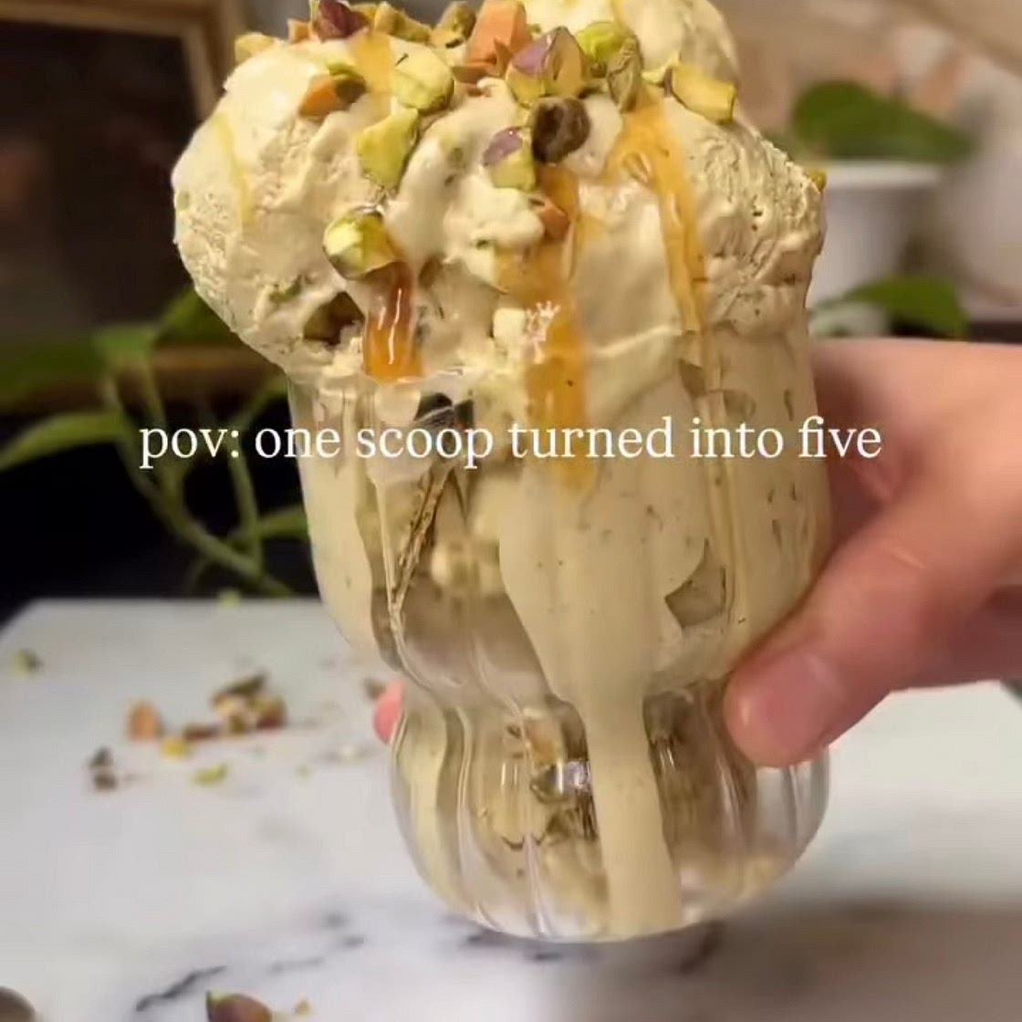 Pistachio Cottage Cheese Icescream (Blender)