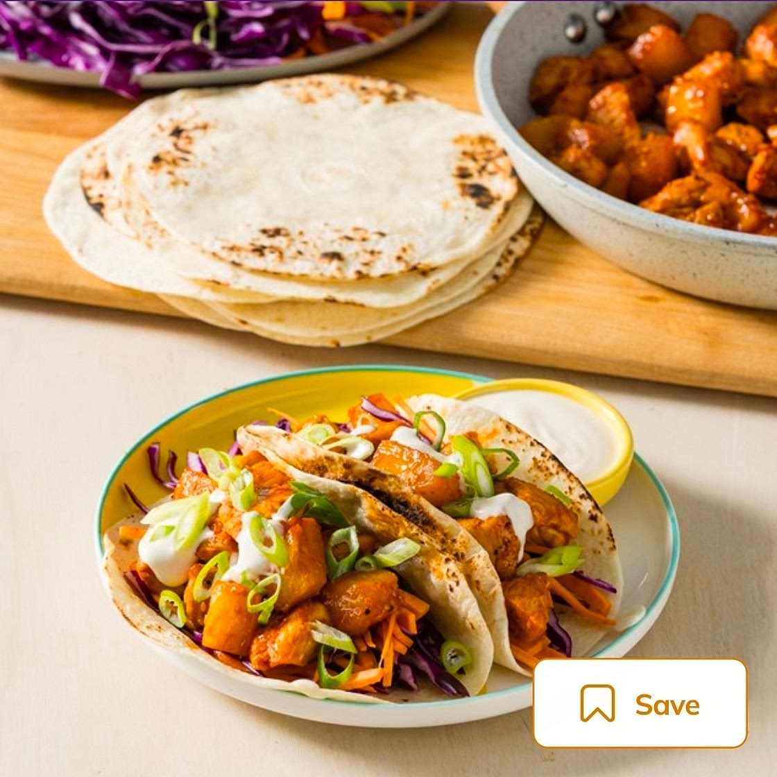 20min Tropical Chicken Tacos