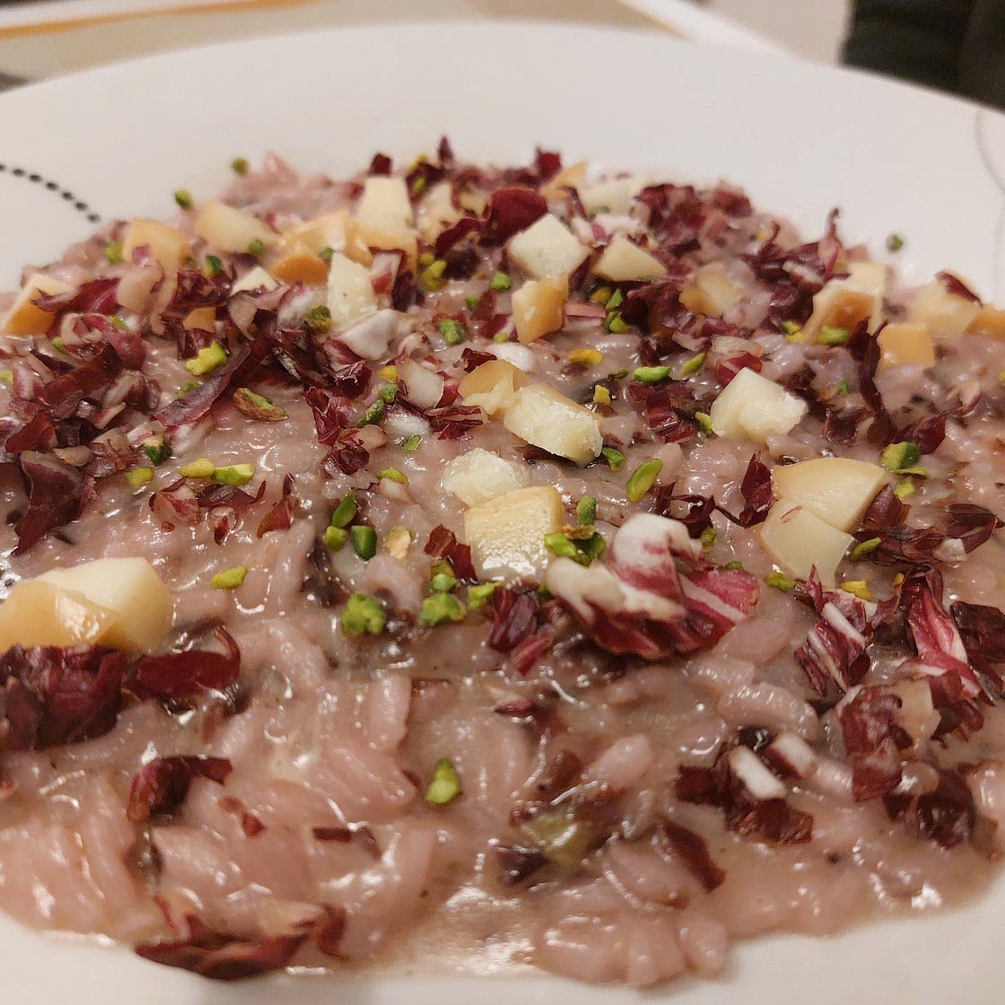 Risotto - Radicchio, Scamorza and Pistachios