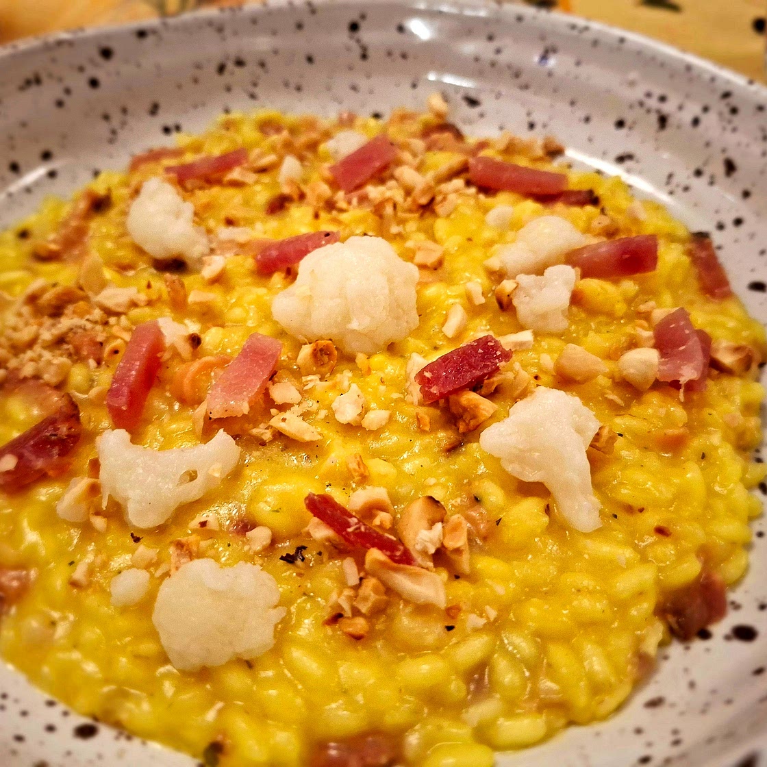 Risotto - Saffron, Cauliflower , Speck and Walnuts