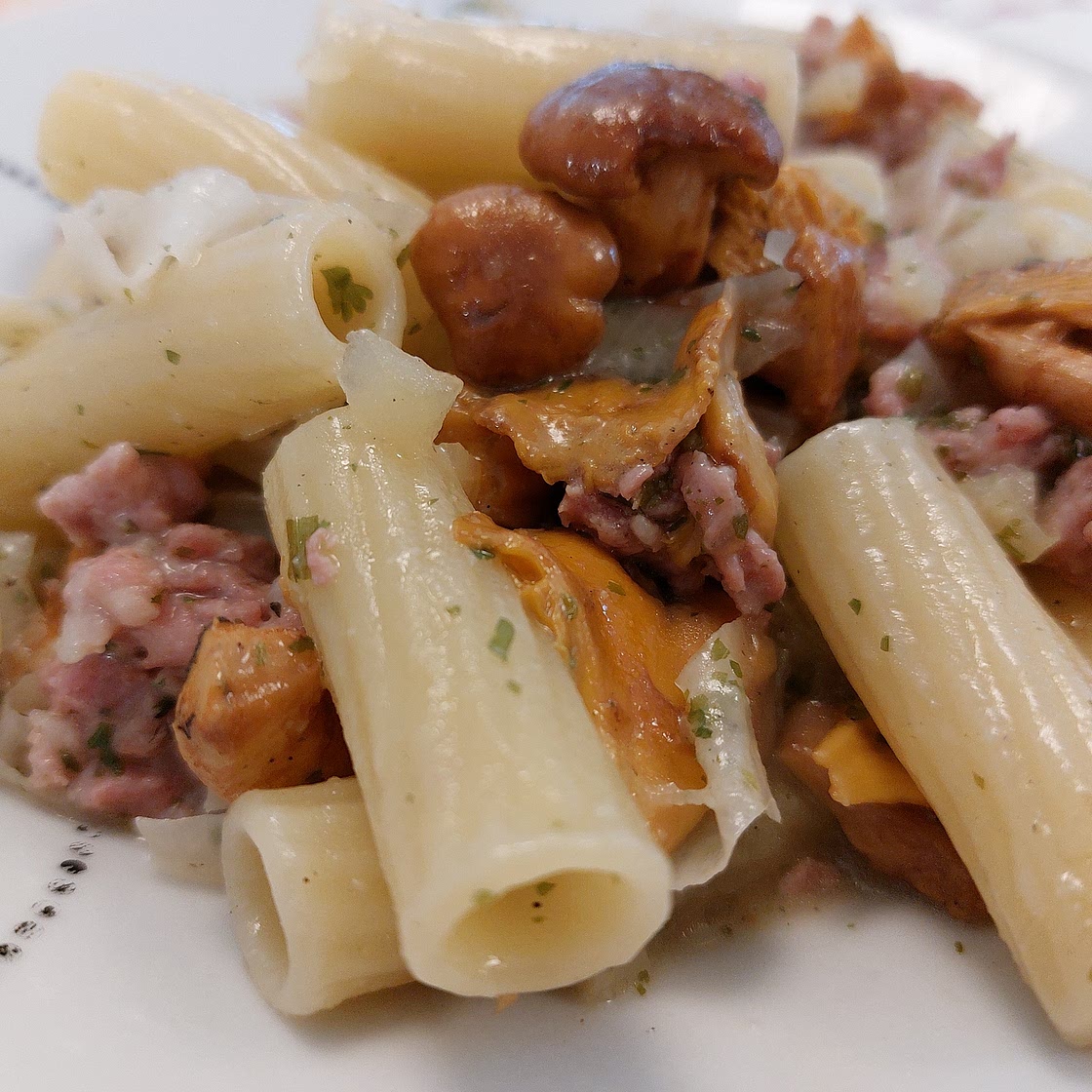 Pasta - Sausage, Cream and Mushrooms