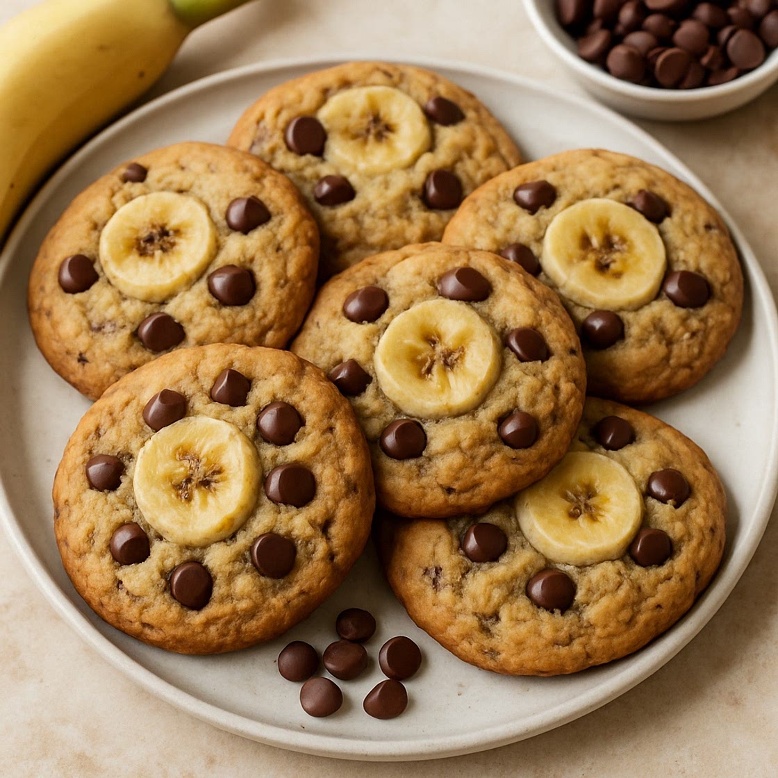 Banana Chocolate Chip Cookies