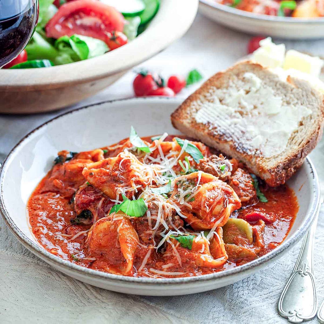 Italian Sausage and Tomato Skillet Tortellini