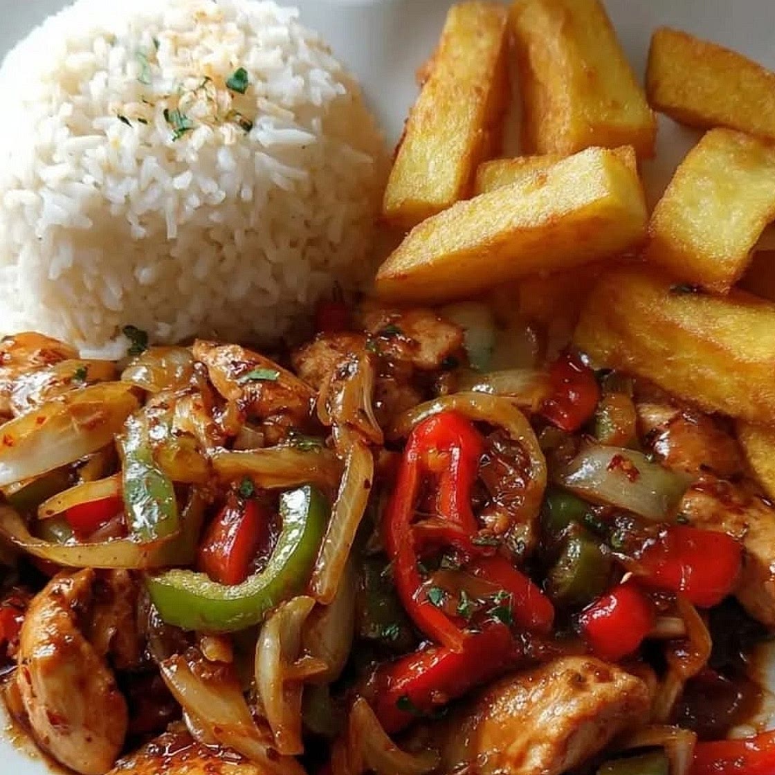 Salteado Rápido de Pollo con Pimientos