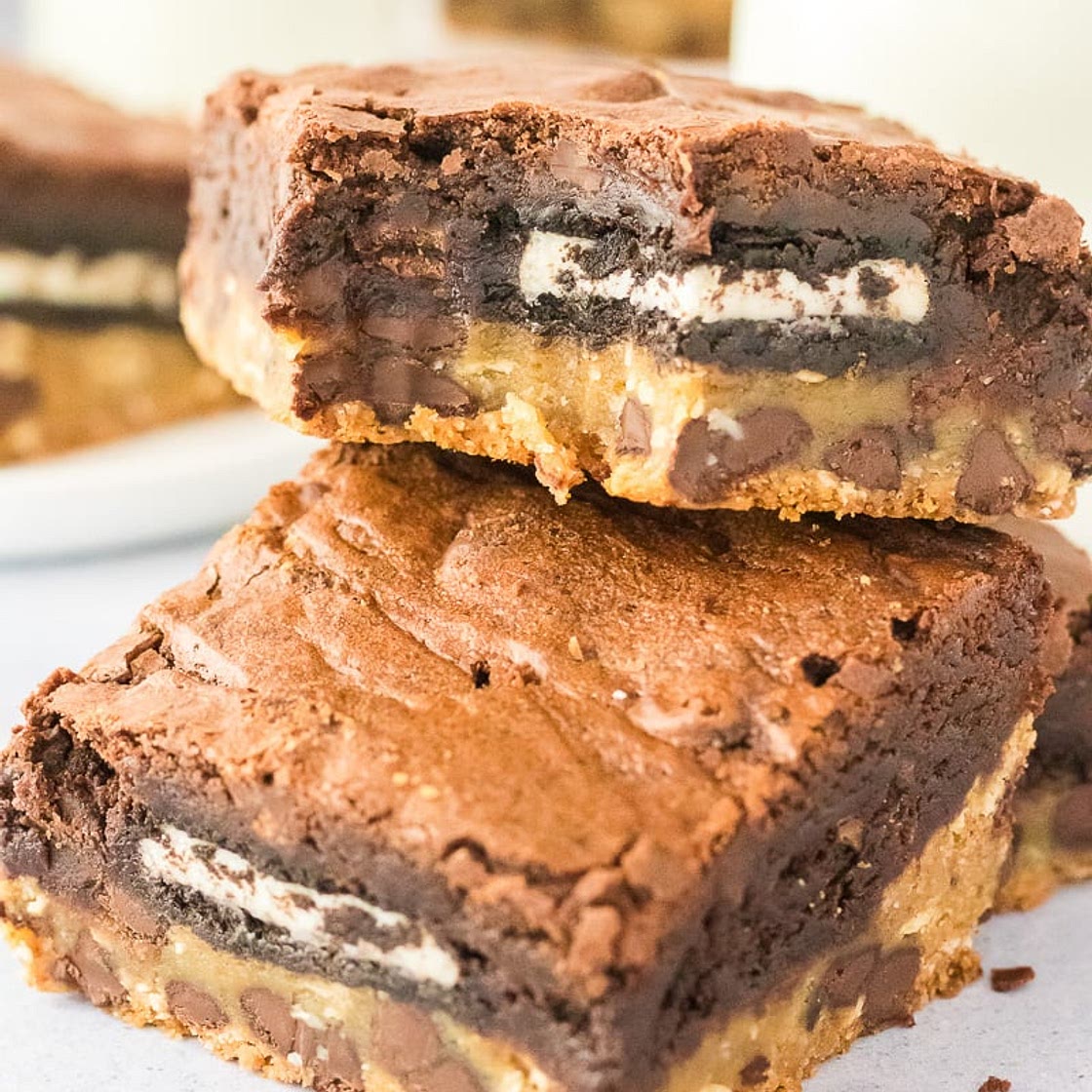 Chocolate Chip Cookie Oreo Brownies