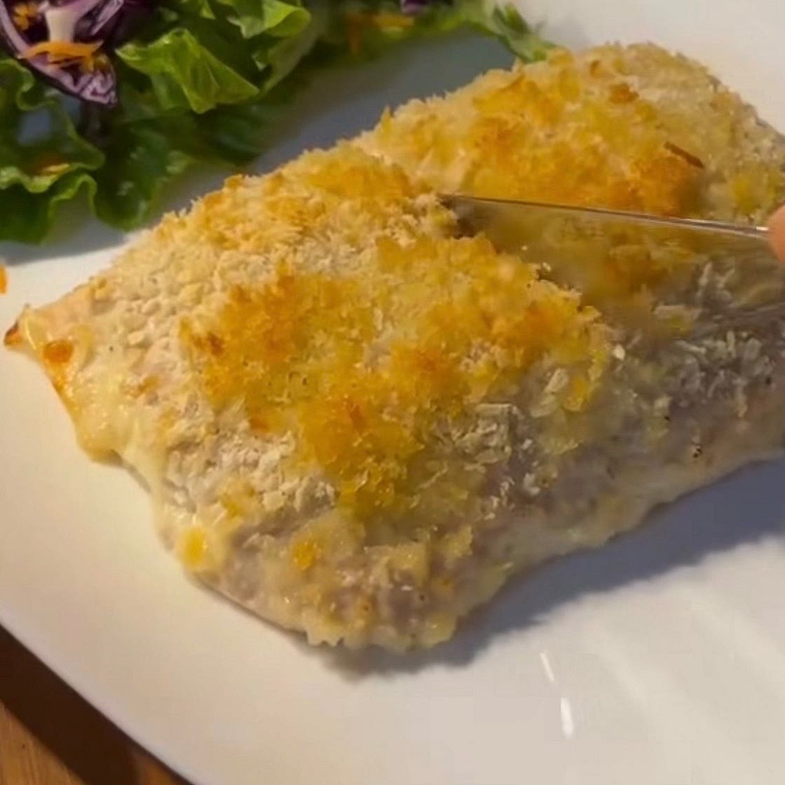 Crisp Stuffed Chicken (Oven) $15