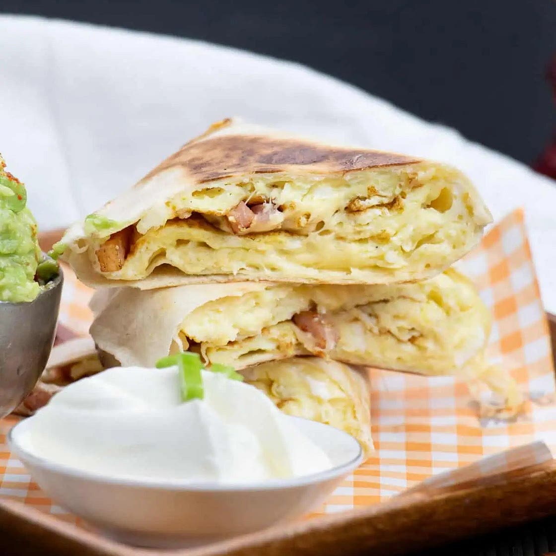 Quick Breakfast Quesadillas with Bacon