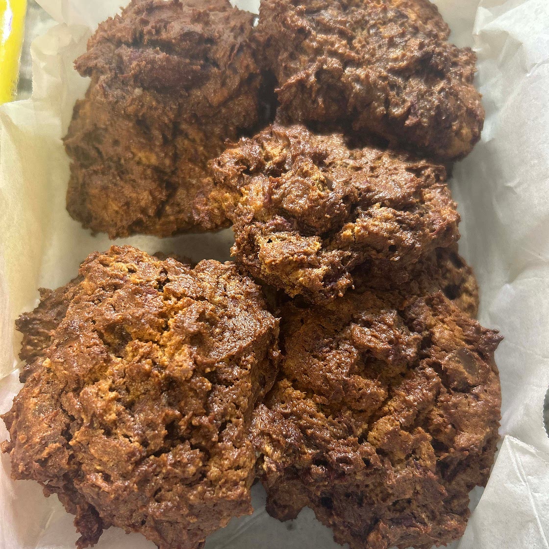 Purple Sweet Potato Cookies With Chocolate Chips (vegan)