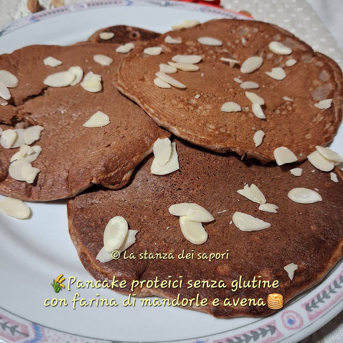 🌾Pancake proteici senza glutine con farina di mandorle e avena🥞