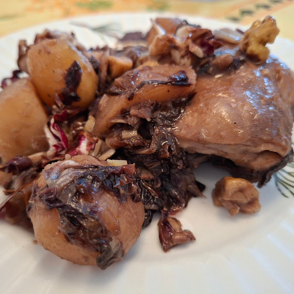 Braised Rabbit with Potatoes and Radicchio