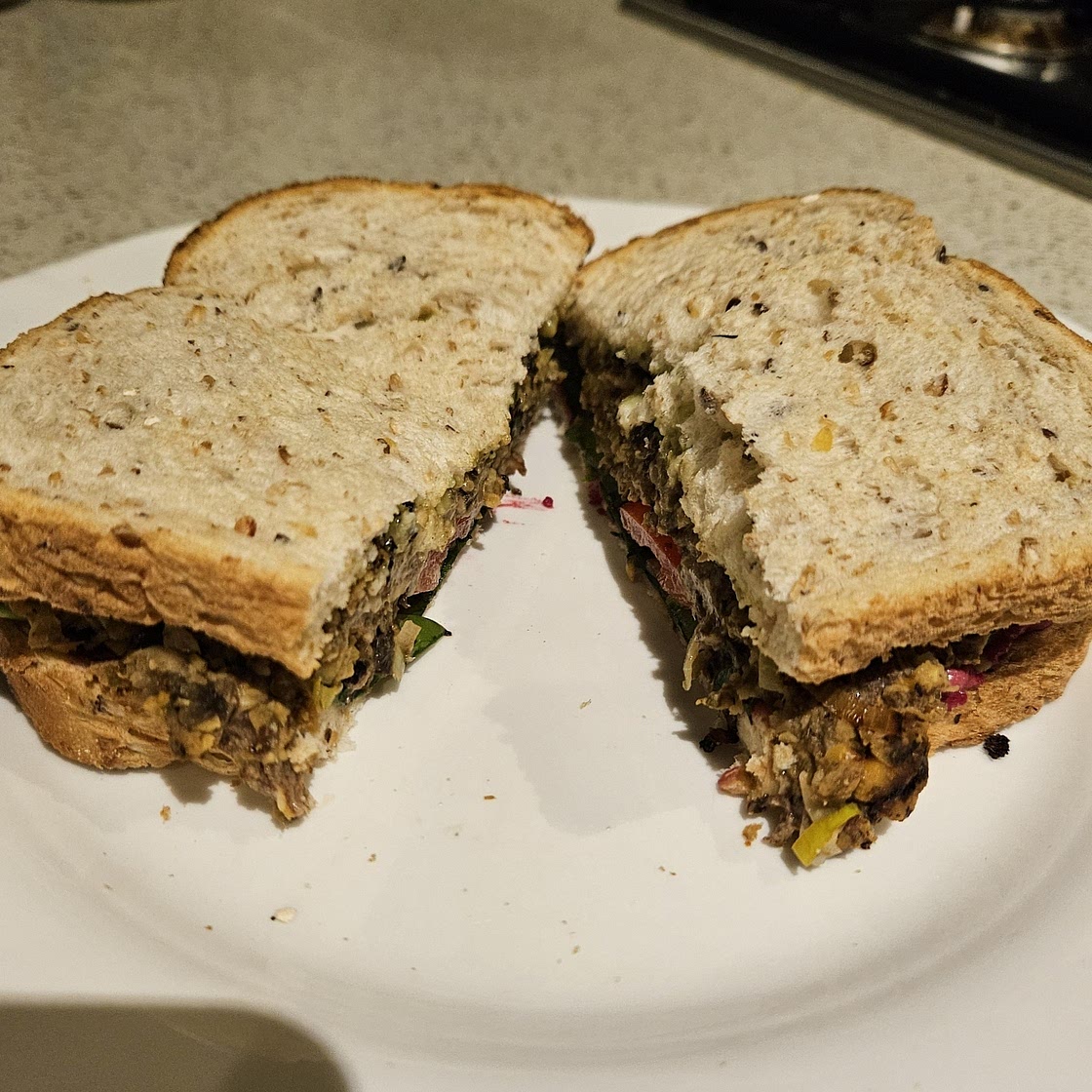 Mushroom Flax Bean Burger