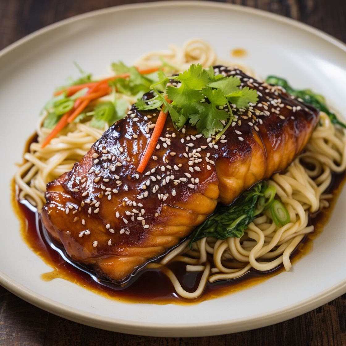 Miso-Glazed Black Cod with Udon