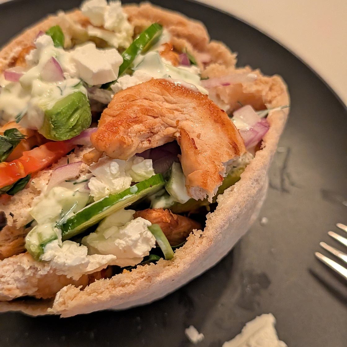 Greek Chicken Gyros with Tzatziki Sauce