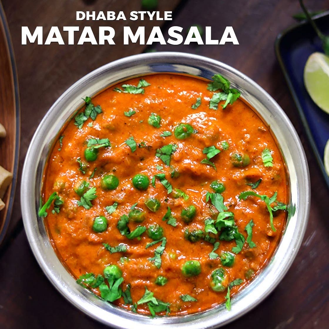 Dhaba Style Matar Masala | Green Peas Curry | Side Dish For Chap