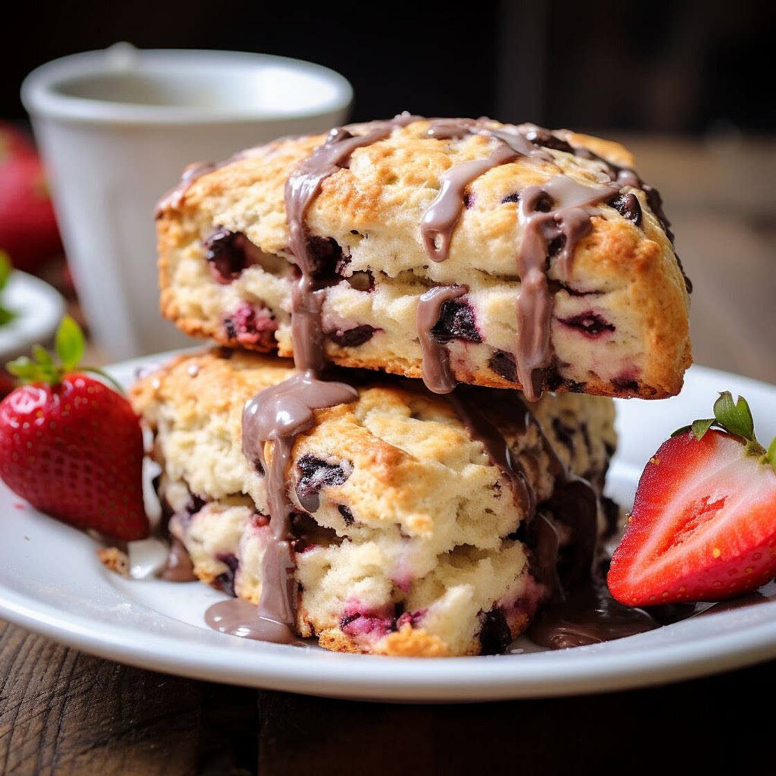 Strawberry Chocolate Chip Scones