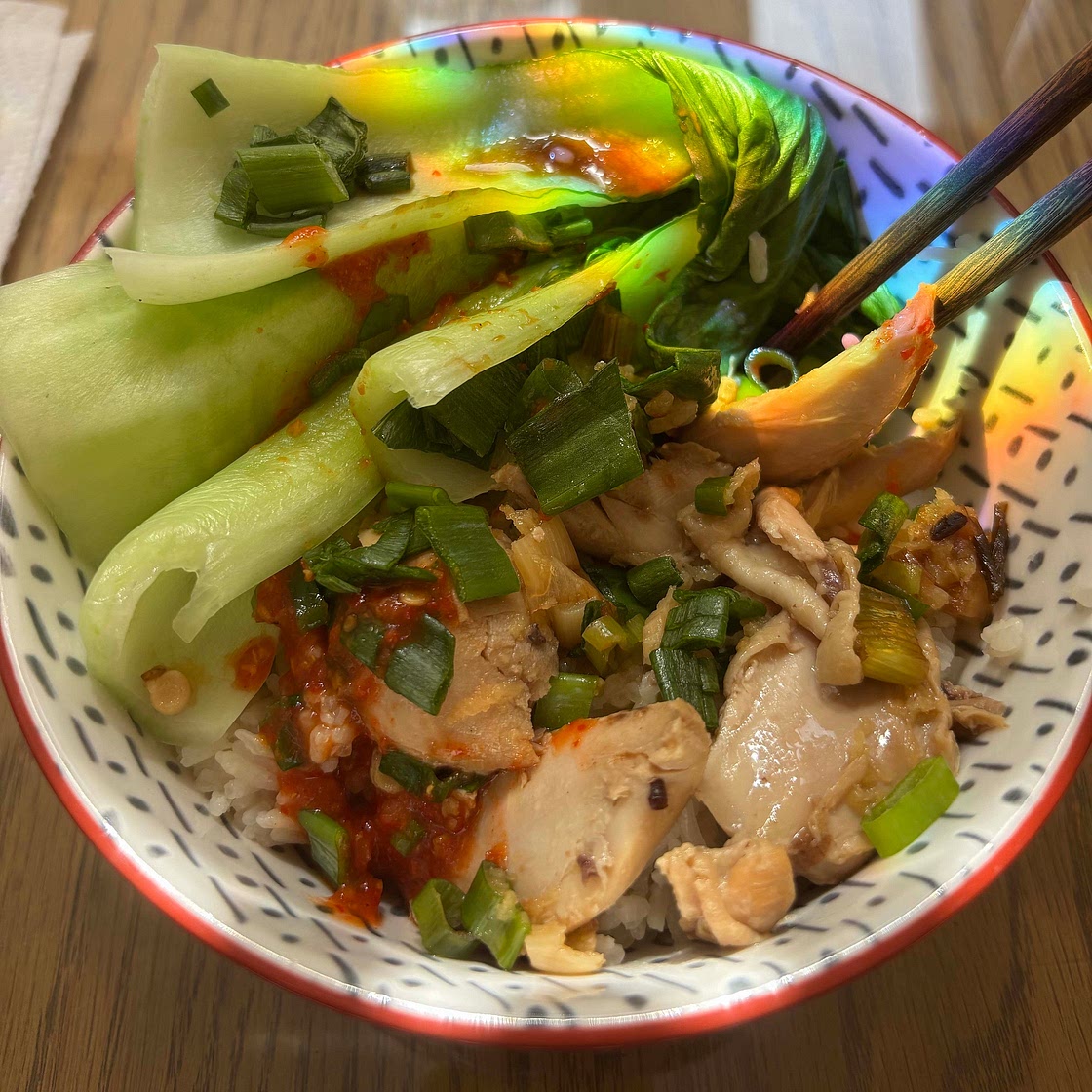 Poached Chicken with Scallion Ginger Sauce