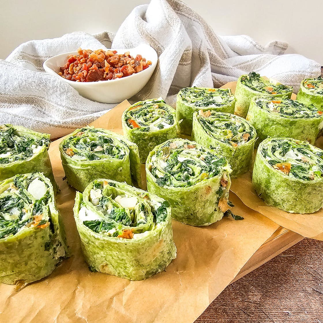 Spinach Dip Pinwheels