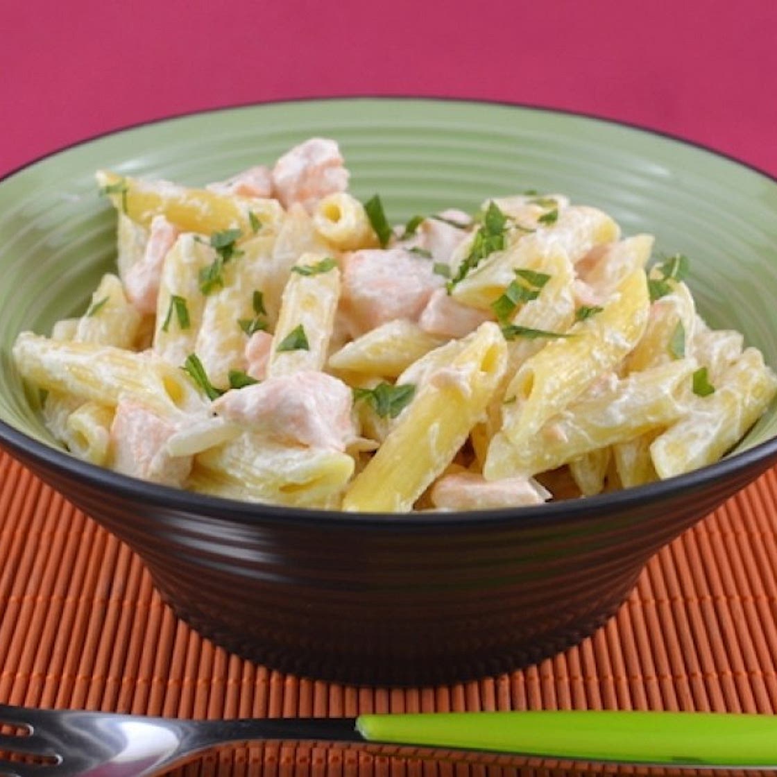 Pasta panna e salmone