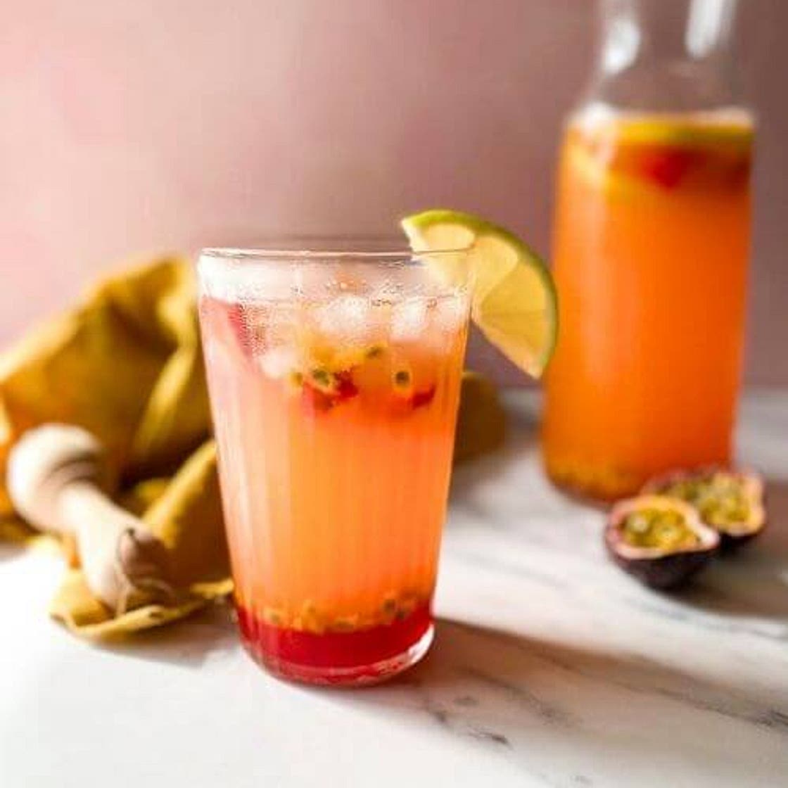 Homemade Strawberry Passion Fruit Limonata Recipe