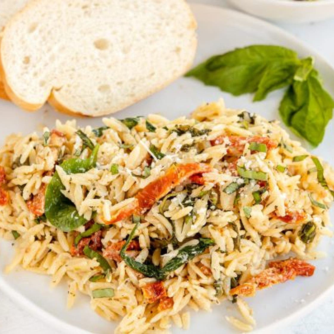 Sundried Tomato Boursin Baked Orzo