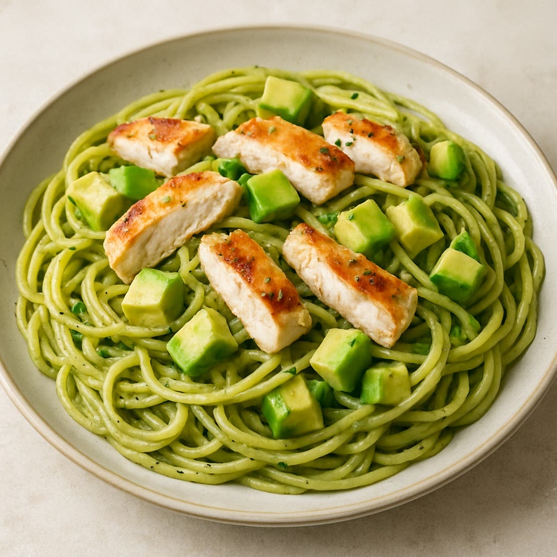 Chicken + Avocado Spaghetti