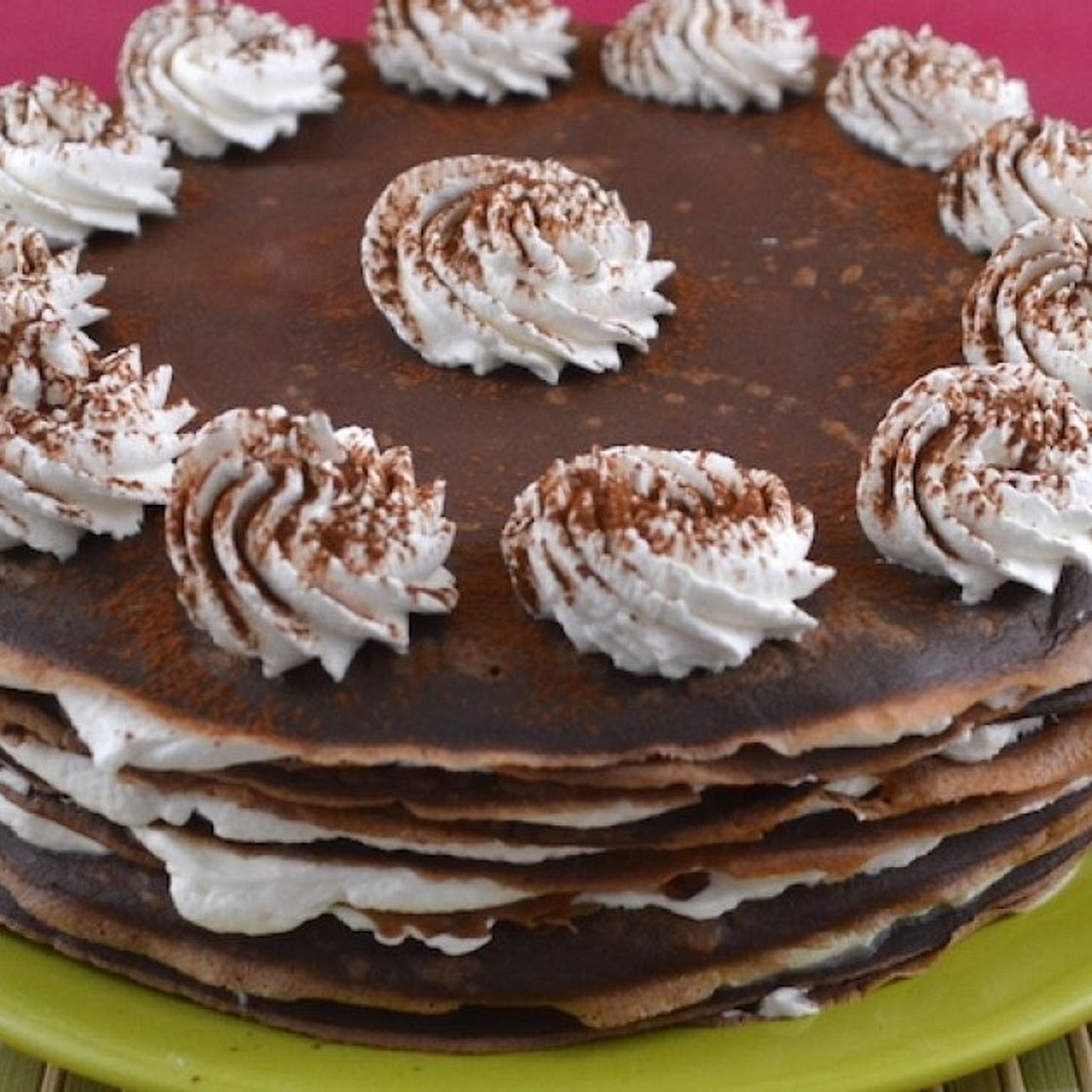 Torta di crepes al tiramisù