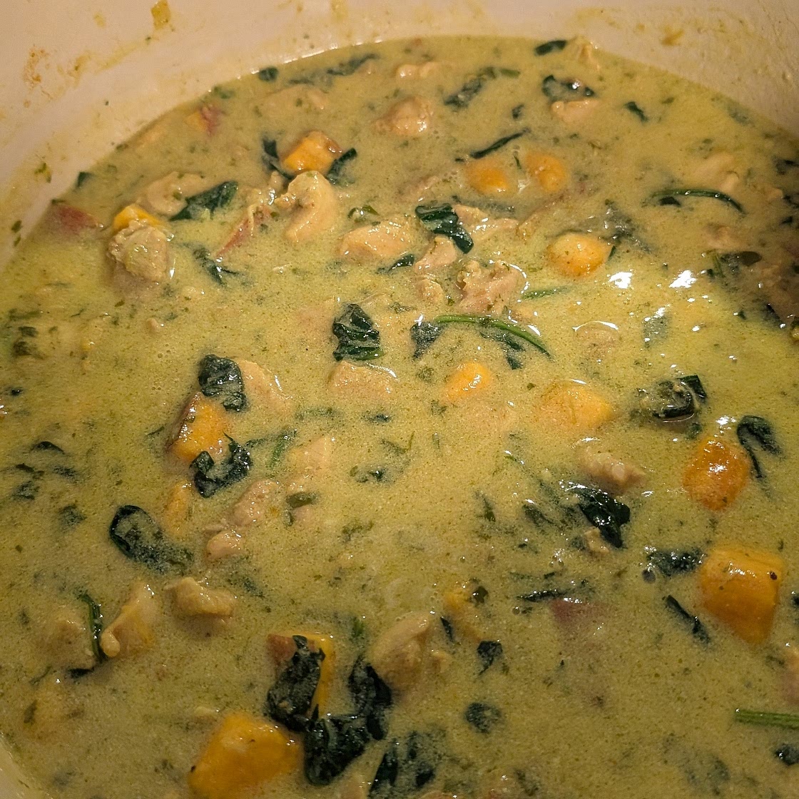 30 Minute Chicken Braised in Coconut Milk with Sweet Potatoes and Rice