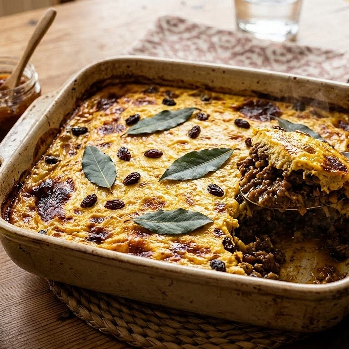Bobotie (with hidden beans for a healthier option)