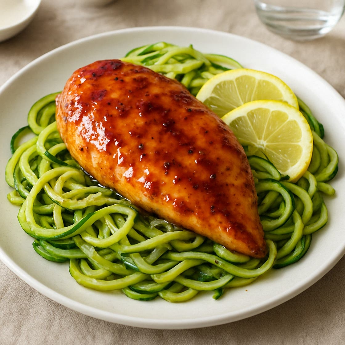 Honey-Lemon Glazed Chicken With Zoodles