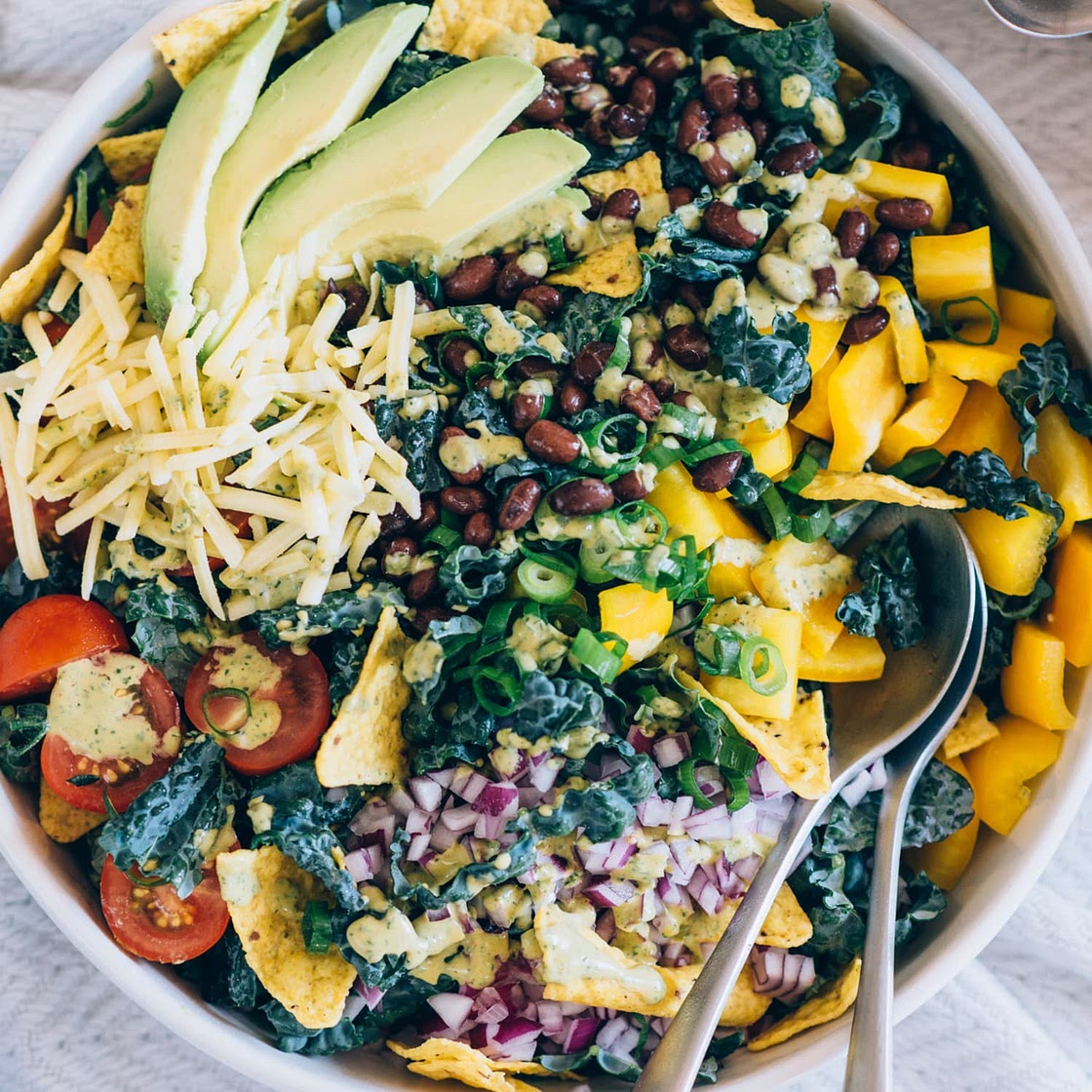 Recipe: Vegetarian Kale Taco Salad