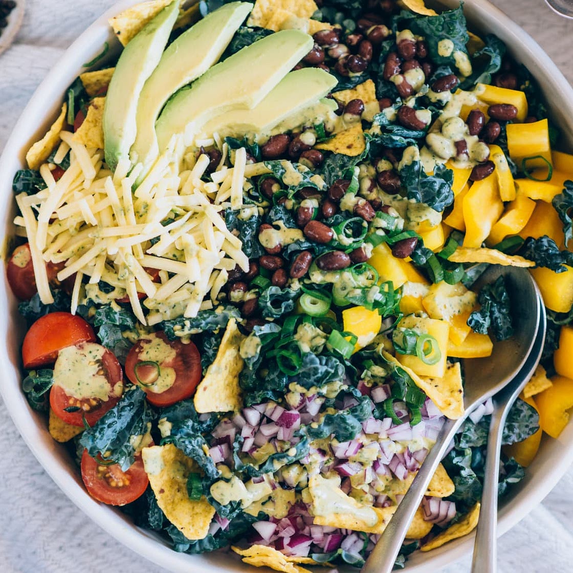 Recipe: Vegetarian Kale Taco Salad