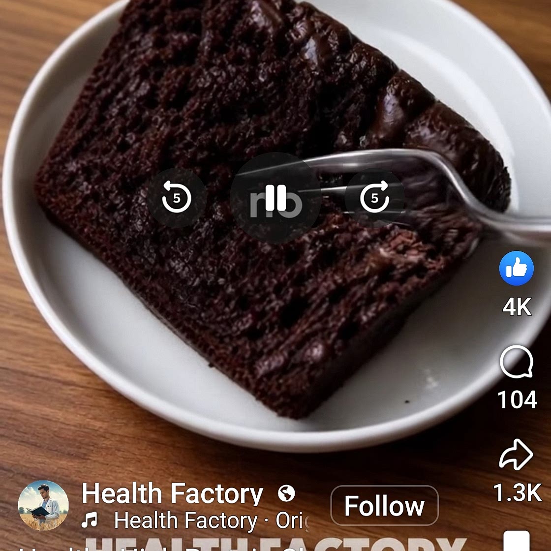 High Protein Chocolate Banana Cake