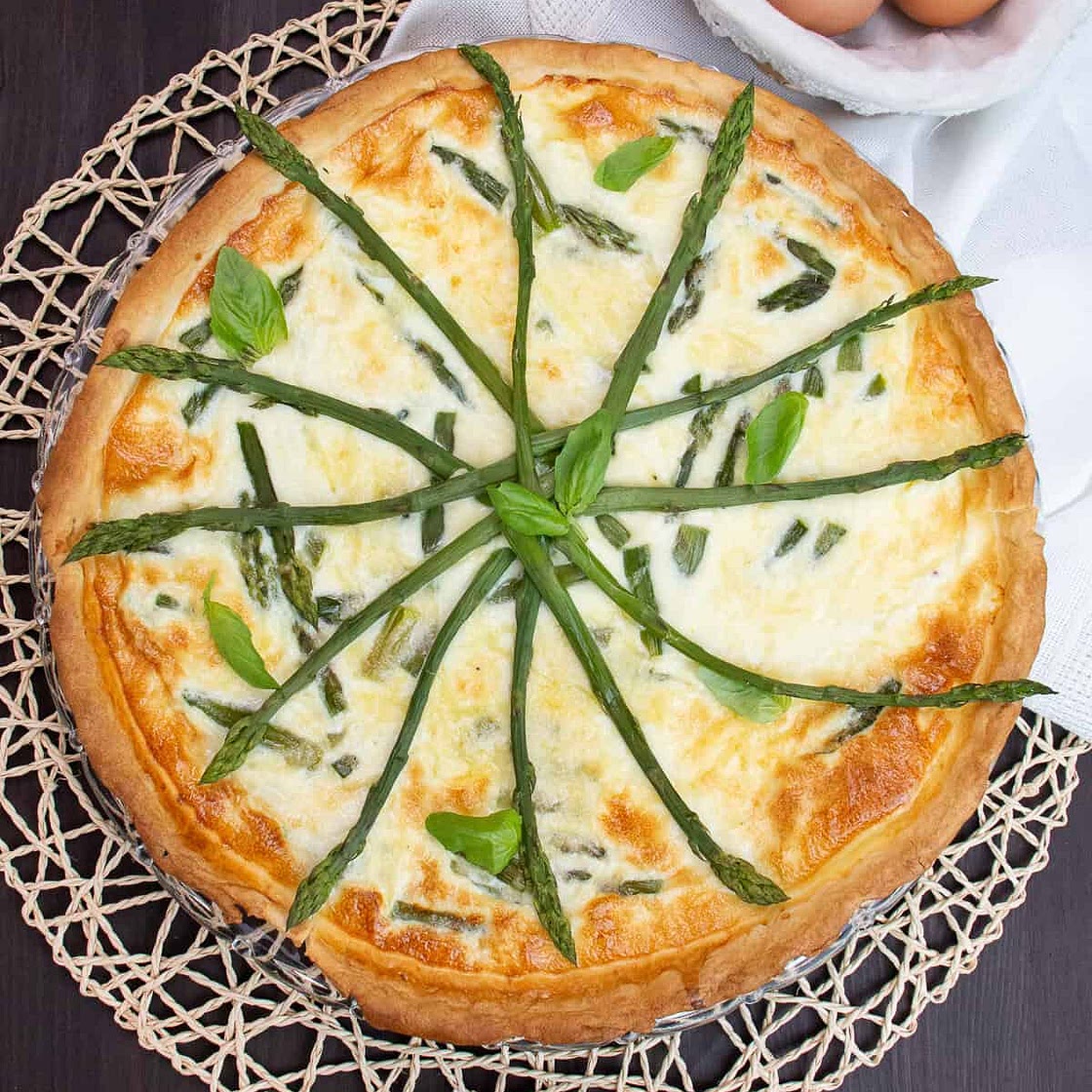 Green Asparagus & Gruyère Quiche